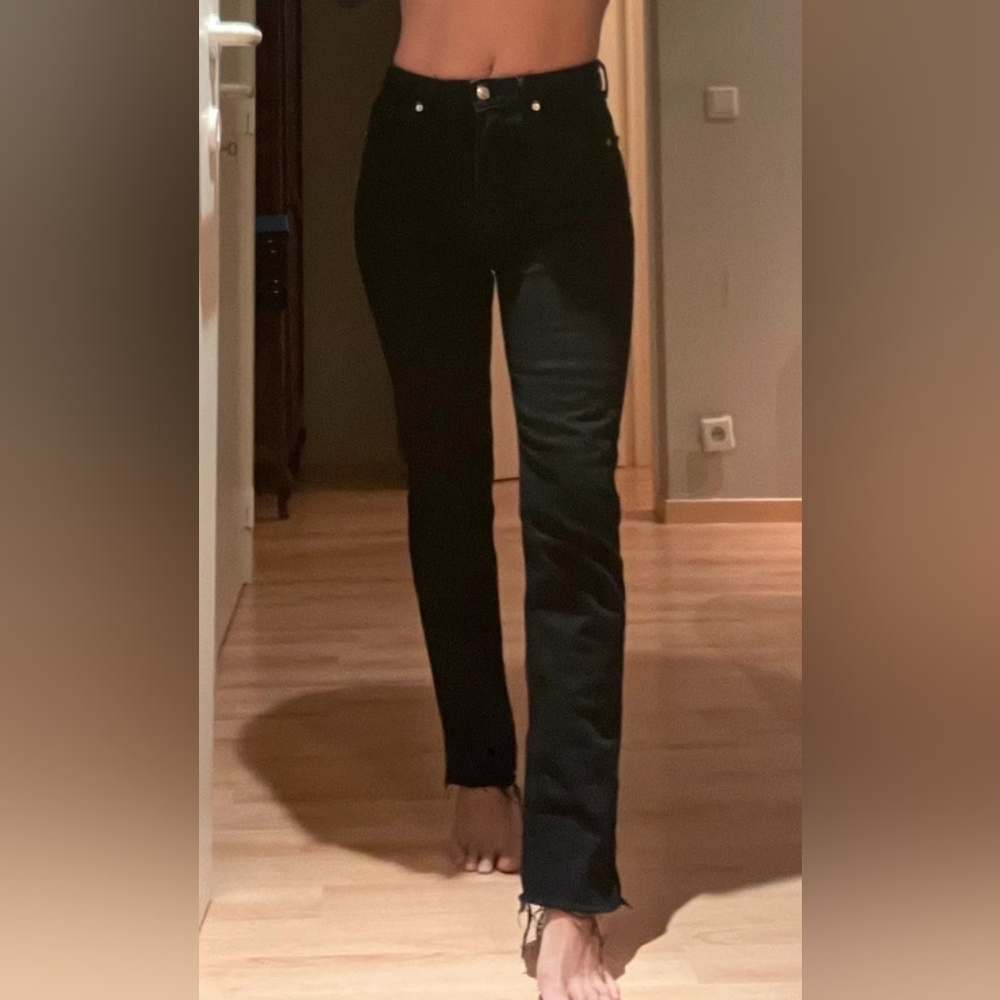 Black Straight-Leg Jeans